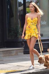Kimberley Garner In A Short Yellow Summer Dress Chelsea CelebMafia