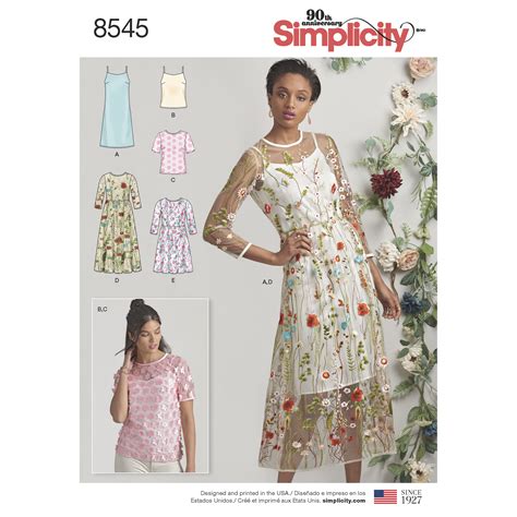 Simplicity Simplicity Pattern 8545 Misses And Miss Petite Dress And Top