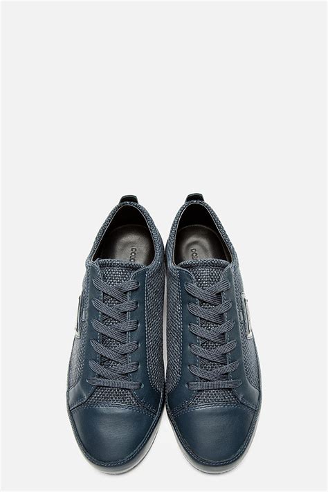 The Forecast Calls For Blue Dolce And Gabbana Woven Sneakers Shoeography