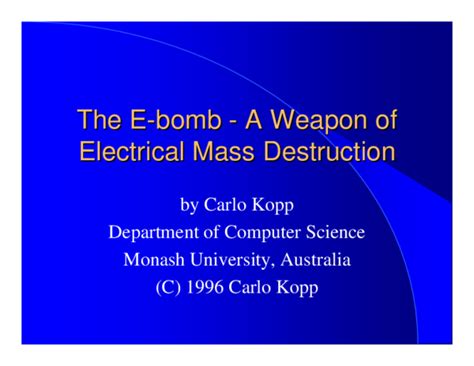 (PDF) The E The E - -bomb bomb - -A Weapon of A Weapon of ...