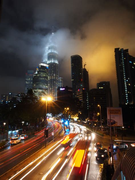 Nighttime Tower And Streets In Kuala Lumpur Malaysia Image Free