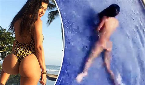 Kourtney Kardashian Flashes Peachy Derriere After Sharing Skinny