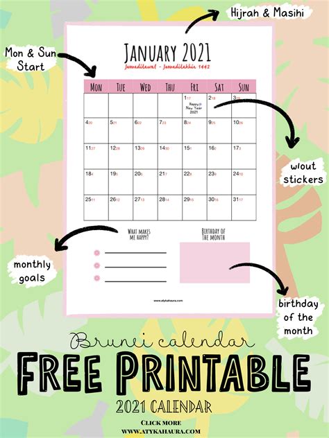 Free Printable Calendar 2021 Vol 2