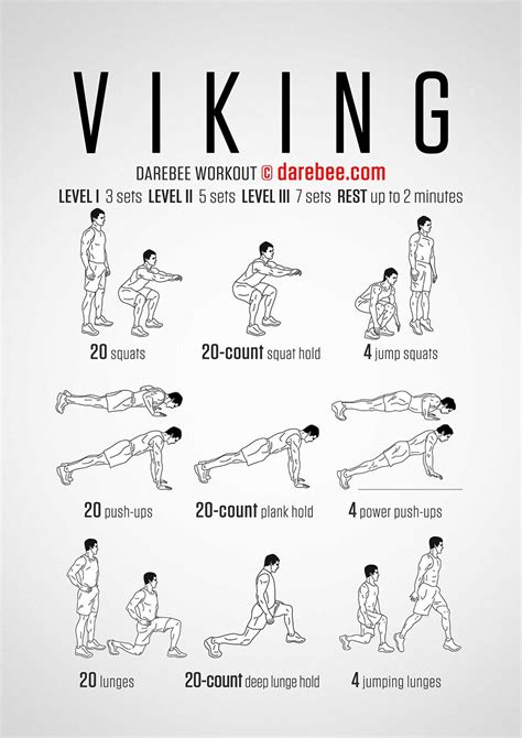 Vikings Workout Viking Workout Superhero Workout Warrior Workout