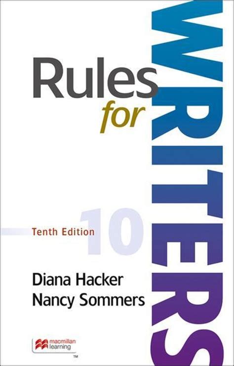 Rules For Writers Von Diana Hacker Taschenbuch 978 1 319
