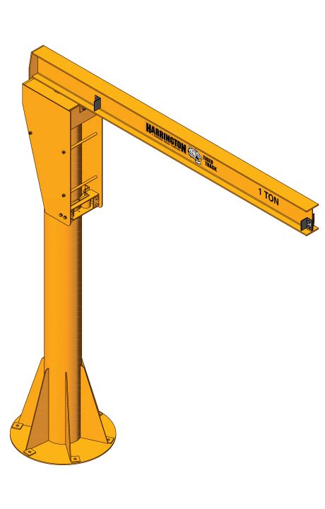 Harrington Heavy Duty Pillar Base Mounted Jib Cranes Handling Systems