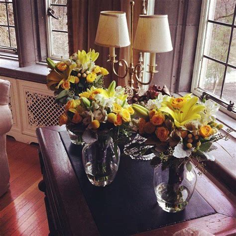 Floret flowers mixed springy, yellow hues with white and green accenting buds to create this lush bouquet fit for an april wedding. yellow and grey wedding, bridesmaids bouquets by George ...