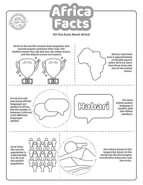 Fun Africa Facts Coloring Pages Kids Activities Blog