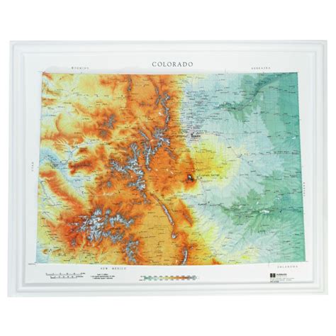 Colorado Raised Relief Map By Hubbard Scientific The Map Shop