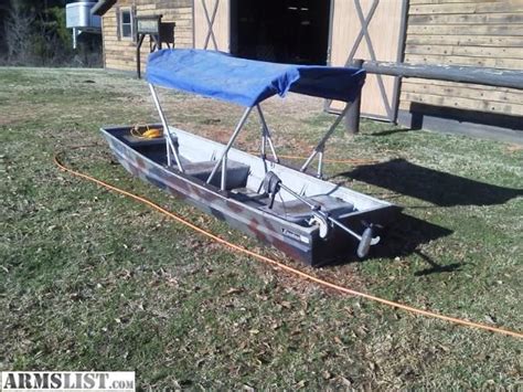 For Saletrade 12ft Jon Boat With Title Bimini Top And Trolling