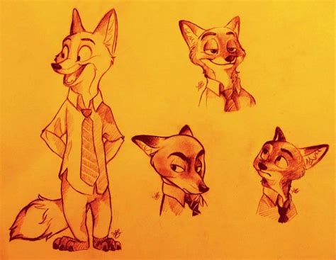 Nick Wilde Zootopia Drawing Reference And Sketches For Artists