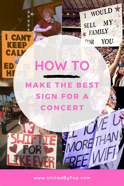 How To Make The Best Sign For A Concert United By Pop Concert Signs