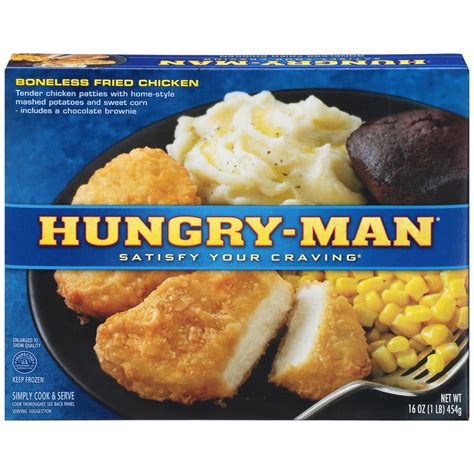 How to make perfectly crispy frozen chicken tenders in air fryer! UPC 051000062765 - Hungry-Man Boneless Fried Chicken Frozen Dinner 16 oz | upcitemdb.com