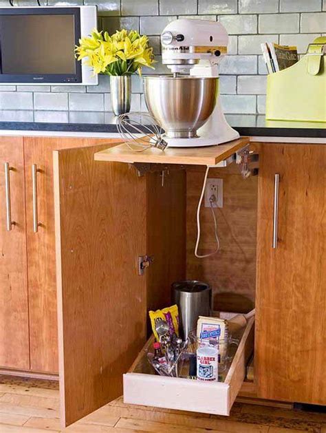 This Lift Up Shelf Provides A Well Suited And Secure Spot For The Mixer