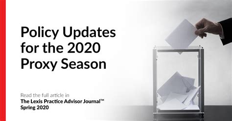policy updates for the 2020 proxy season