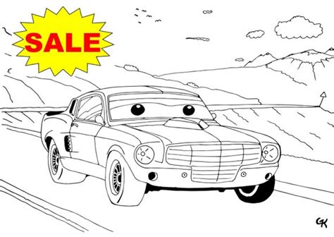 pcs coloring pages muscle cars instant  mega pack  etsy