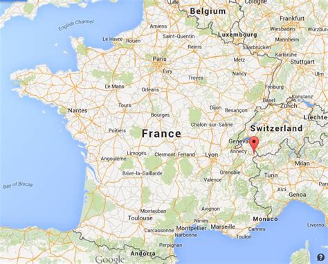 Map Of France Chamonix Travel
