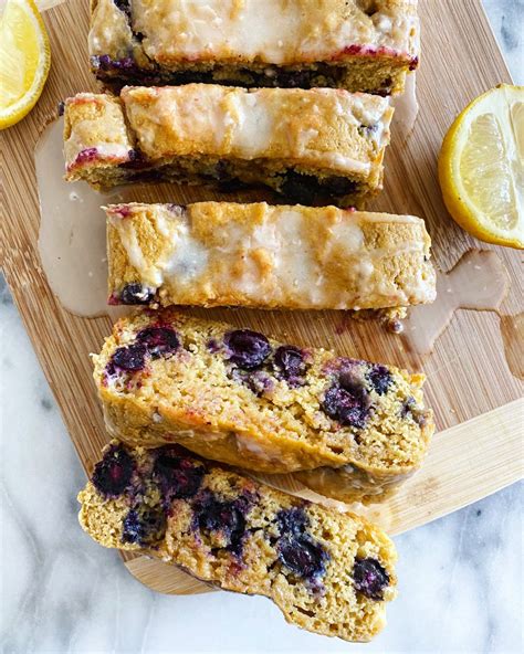 Almond Flour Lemon Blueberry Loaf With Lemon Glaze Winniesbalance