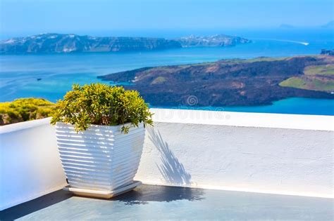 Sea View Santorini Island In Greece Stock Photo Image Of Famous
