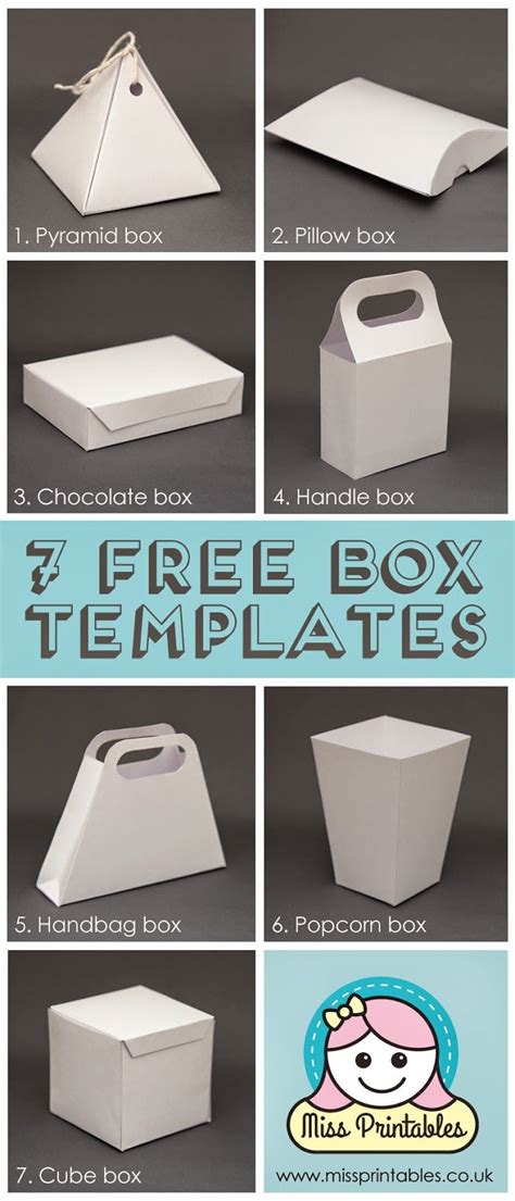 Miss Printables Blank Box Templates Freebie Diy T Wrapping