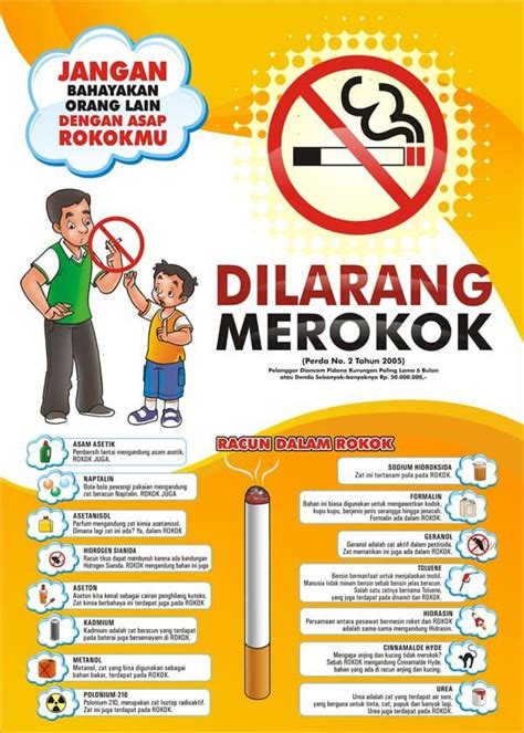 Poster Kartun Bahaya Merokok Coretan