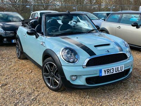 2013 Mini 16 Convertible Cooper S Ice Blue Black Leather Huge Spec