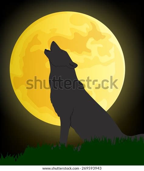 Wolf Moon Vector Stock Vector Royalty Free 269593943 Shutterstock