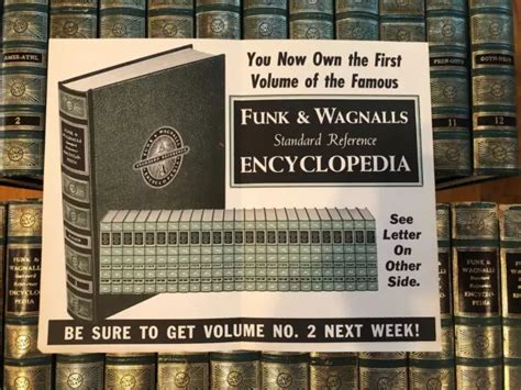 With Intro Letter Vintage Funk And Wagnalls Standard Encyclopedia