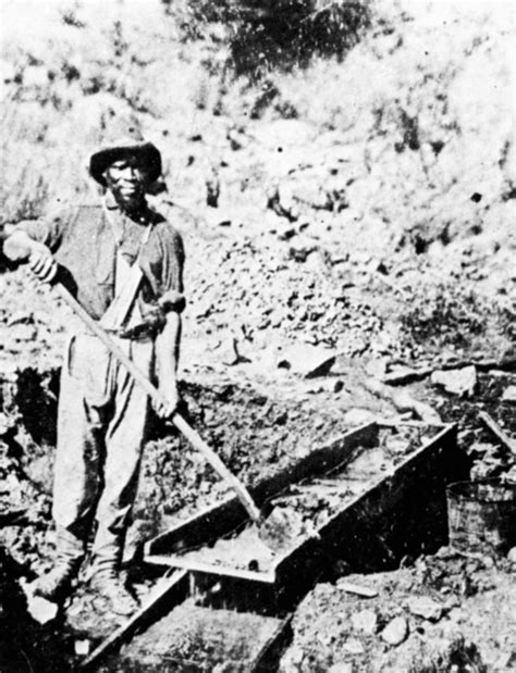 California Gold Rush 1852 Na Black Miner Prospecting In Auburn Ravine