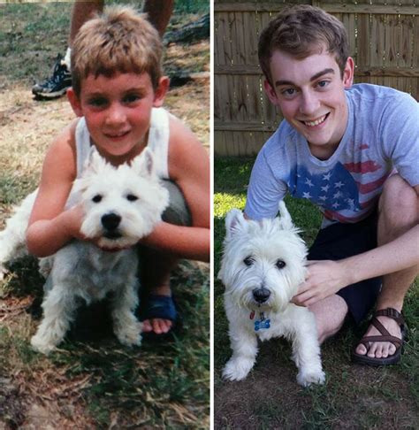 108 Before And After Pics Of Dogs And Their Owners Growing Up Together