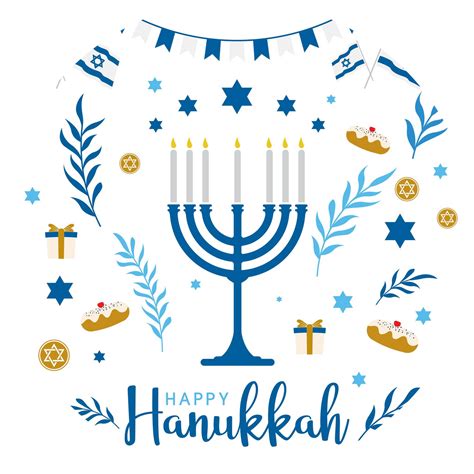 Happy Hanukkah Menorah Star Of David Edible Cake Topper Image Abpid551