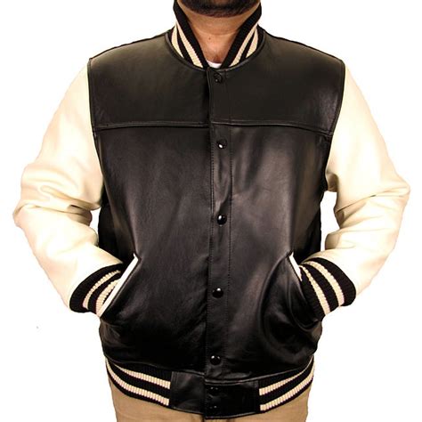 Hudson Outerwear Mens Big And Tall Leather Varsity Jacket Free