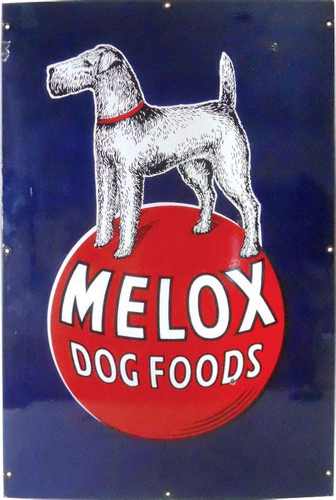 Melox Dog Foods Porcelain Sign