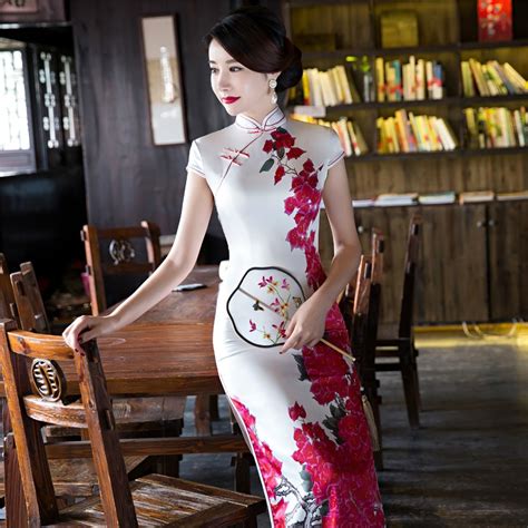 New Long Cheongsam Sexy Chinese Traditional Dress Qipao Chinese