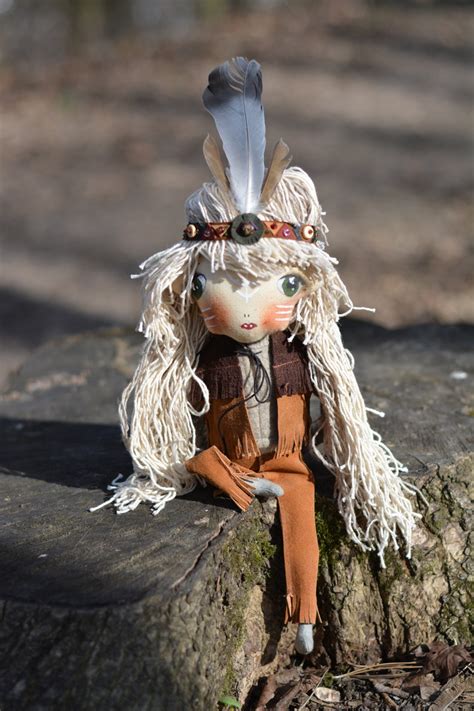 Pixie Elf Doll Woodland Girl Handmade Doll Textile Toy Etsy