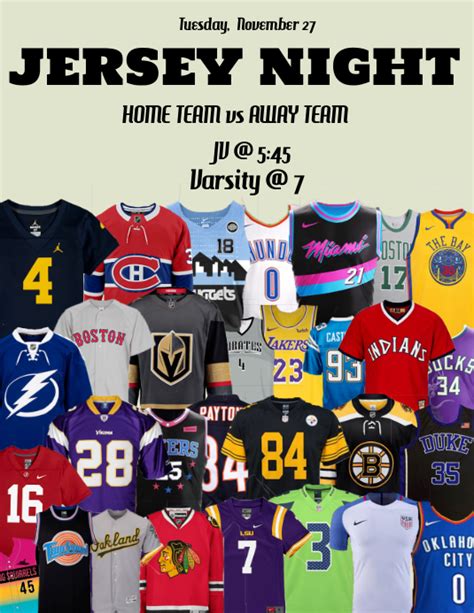 Jersey Night Game Day Template Postermywall
