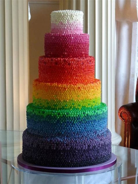 Rainbow Cake By Rachelles Cool Wedding Cakes Rainbow Wedding Cake