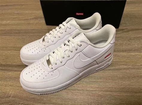 First Look At The Supreme X Nike Air Force 1 Low White •