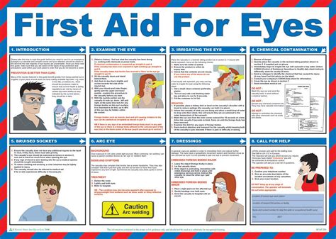 First Aid For Eyes Guide Poster Laminated 59cm X 42cm First Aid