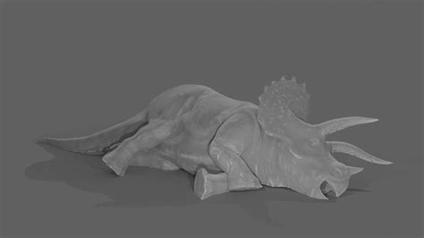 Jurassic Park Inspired Sick Triceratops 3d Model 3d Printable Cgtrader