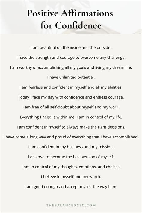 30 Positive Affirmations For Confidence And Success The Balanced Ceo