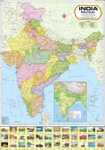 India Map Political Size 140 X 100 Cm At Rs 100piece In New Delhi