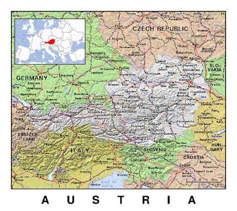 Political Map Of Austria Austria Europe Mapslex World Maps