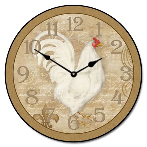 Would also look good in a country farm kitchen. Rooster Clock - This is a beautiful hen. Add your name or ...