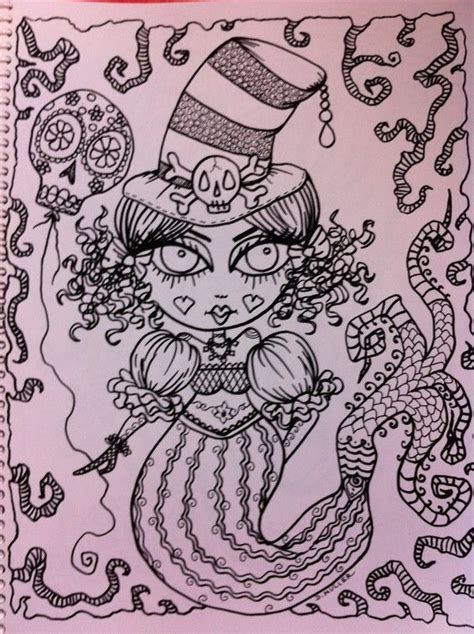 Coloring Book Gothic Mermaids Coloring Book For Von Chubbymermaid