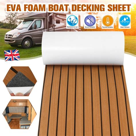 Eva Foam Faux Teak Boat Decking Sheet Non Skid Self Adhesive Sea Deck