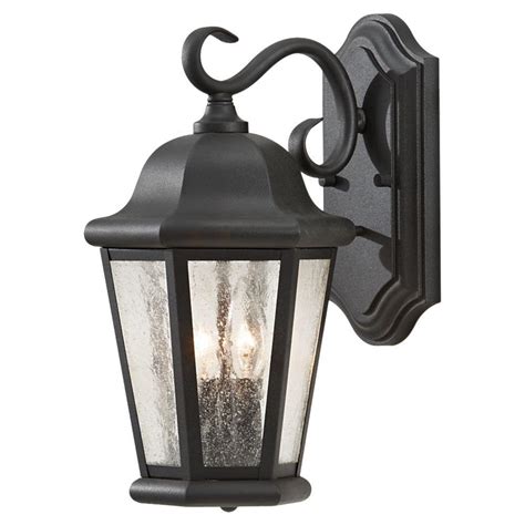 Wall sconces work well as accent lighting to highlight an architectural feature, like a door or arched entryway. Feiss Martinsville 2-Light Black Outdoor Wall Fixture ...