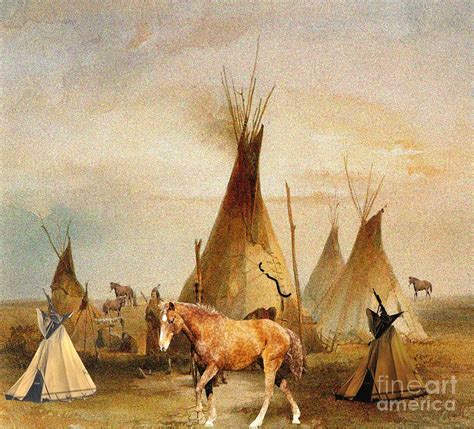 Native American Village Paintings