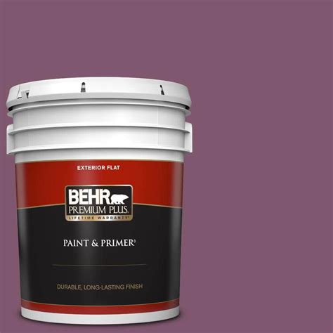 Behr Premium Plus 5 Gal M110 7 Euphoric Magenta Flat Exterior Paint