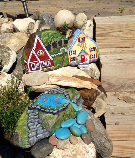 47 Fairy Garden Houses Painted Rocks For Beginner Silahsilahcom